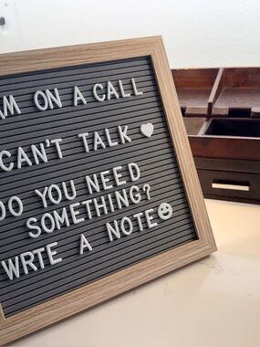 Changeable Letter Board with Wooden Frame | Felt Message Board | Home & Office